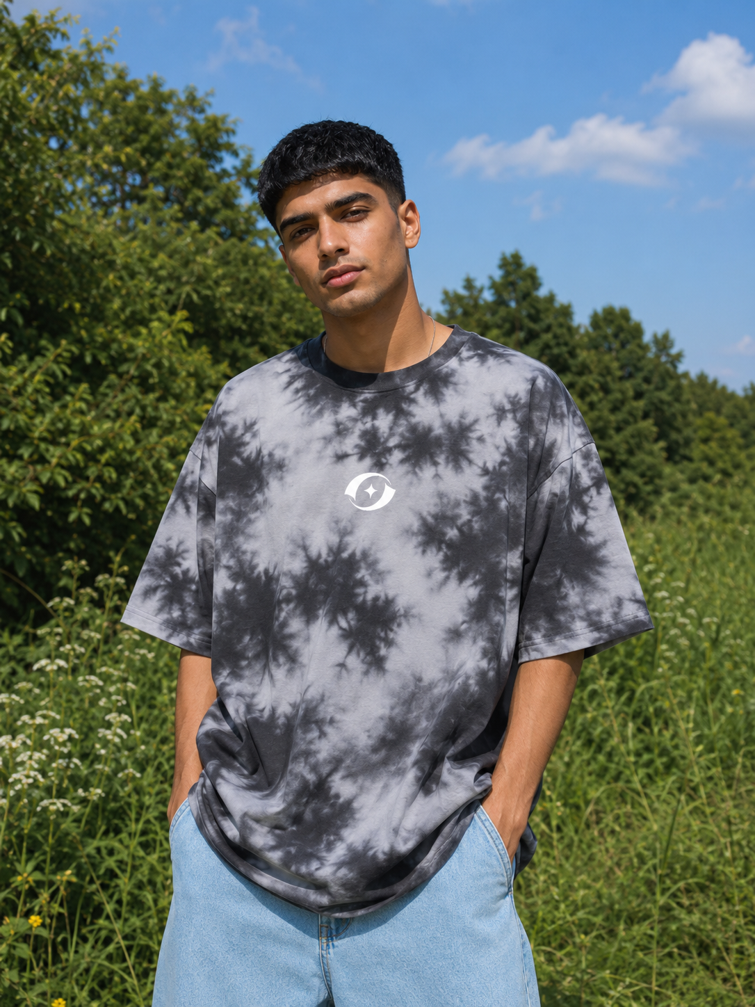 The Celest Code Logo Icon - Unisex Tie Dye Oversized T-Shirt