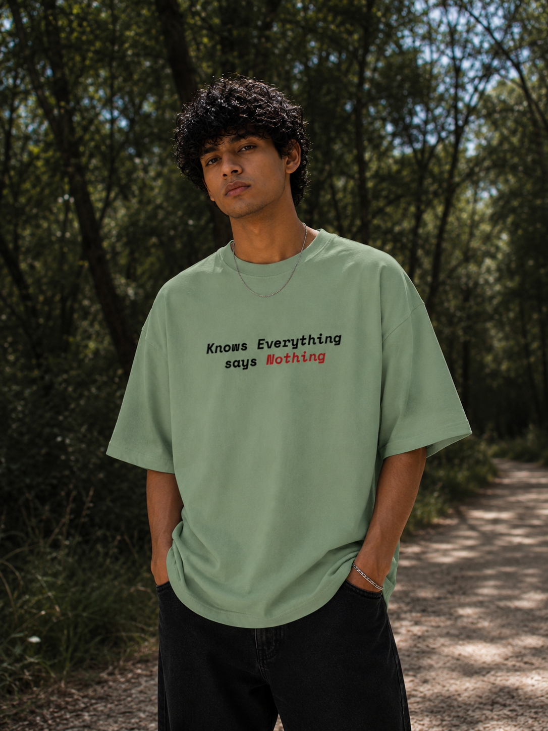 Knows Everything / High Priestess Card - Unisex Terry Oversized Tee