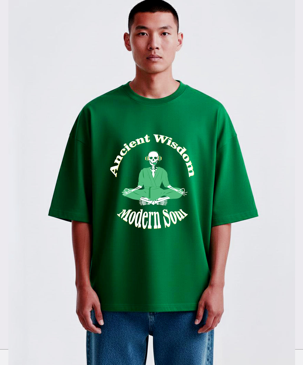 Ancient Wisdom Modern Soul - Unisex Terry Oversized Tee
