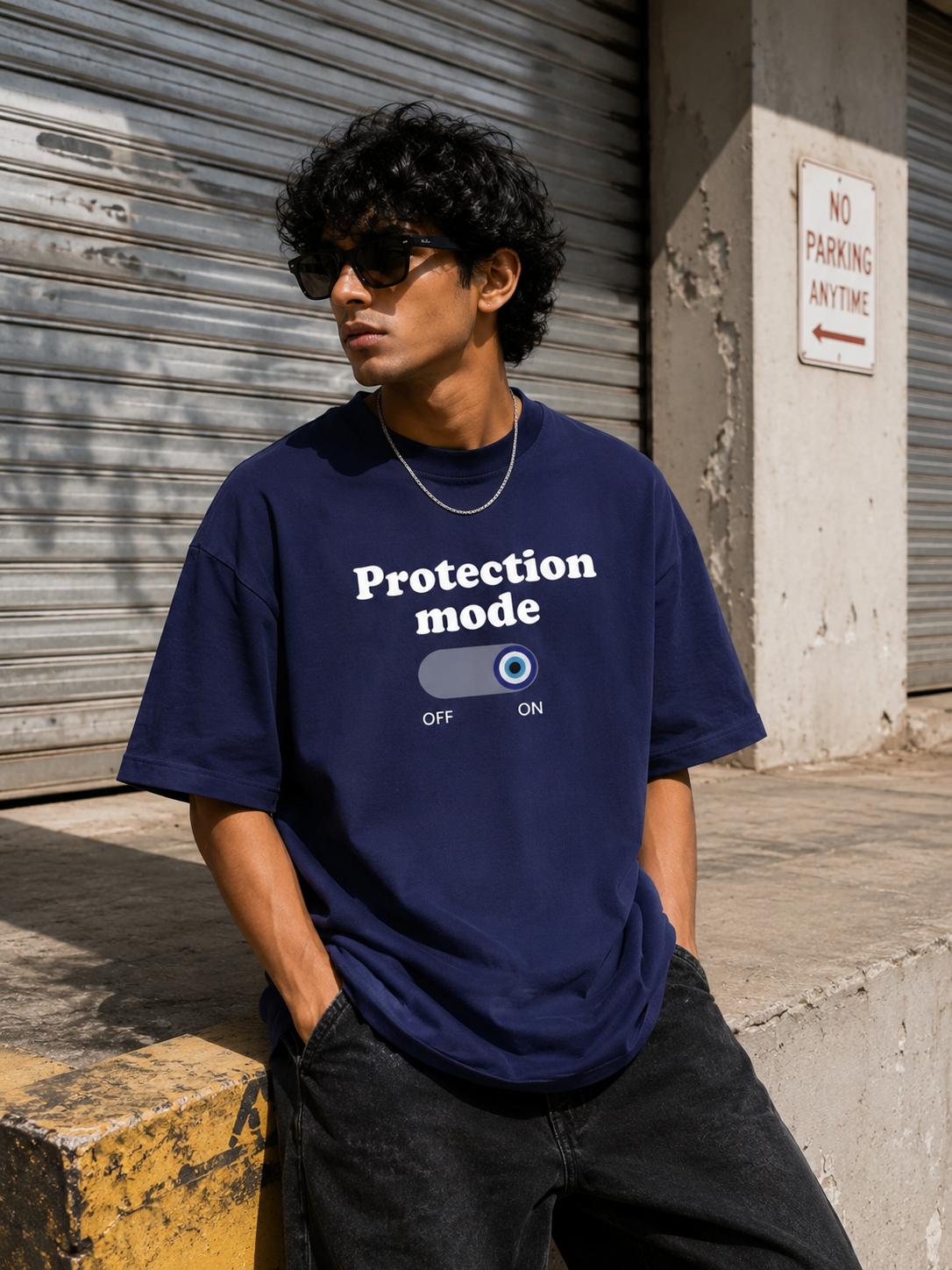 Protection Mode On - Unisex Oversized Classic T-Shirt