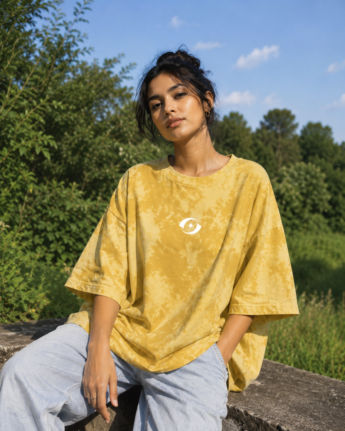 The Celest Code Logo Icon - Unisex Tie Dye Oversized T-Shirt