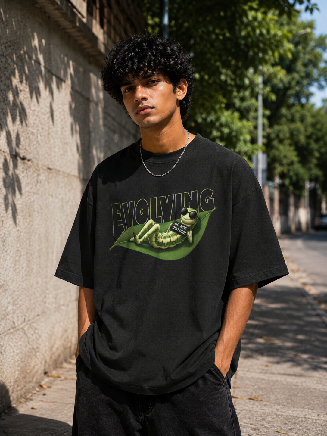 Evolving / The Hermit Card - Unisex Terry Oversized Tee