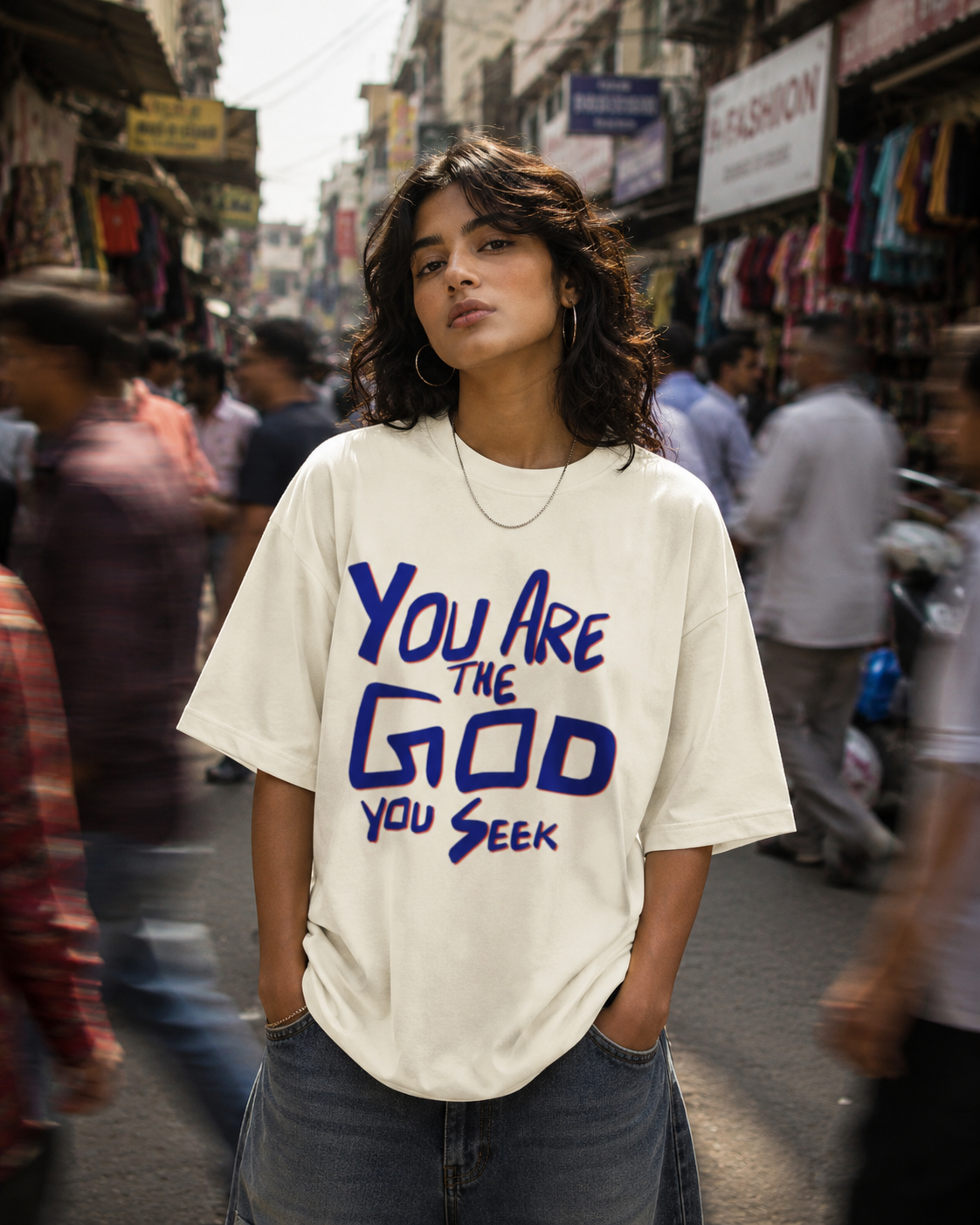 You are the God you Seek / The Judgement Card - Unisex Terry Oversized Tee