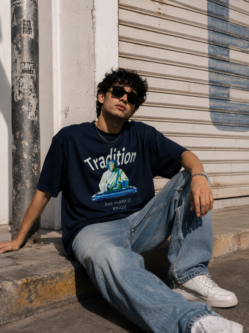 Tradition / The Hierophant Card - Unisex Terry Oversized Tee