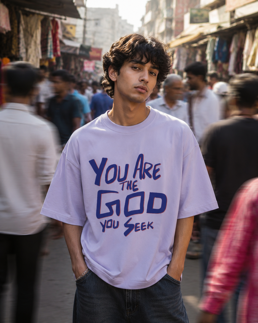 You are the God you Seek / The Judgement Card - Unisex Terry Oversized Tee