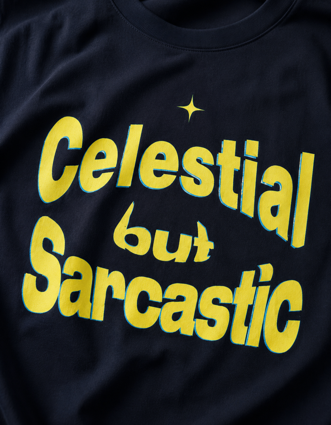 Celestial but Sarcastic / Star Card - Unisex Stretch T-shirt