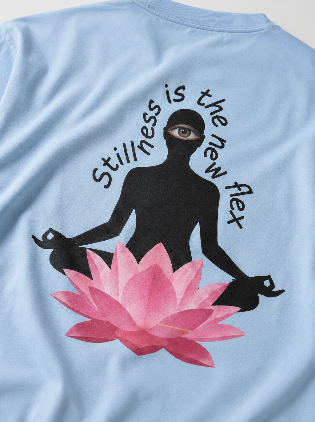 Stillness is the New Flex / The World Card - Unisex Terry Oversized Tee