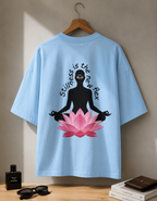Stillness is the New Flex / The World Card - Unisex Terry Oversized Tee