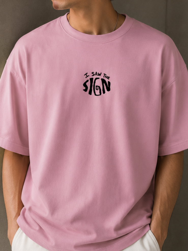 I Saw the Sign / The High Priestess Card - Unisex Terry Oversized Tee