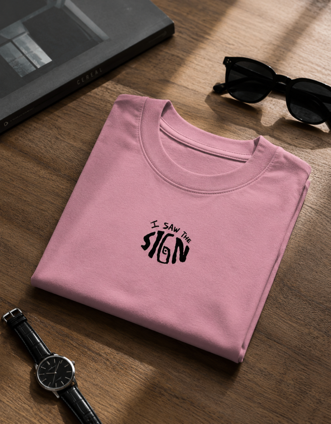 I Saw the Sign / The High Priestess Card - Unisex Terry Oversized Tee