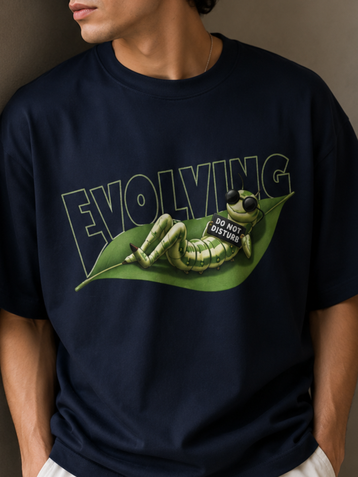 Evolving / The Hermit Card - Unisex Terry Oversized Tee