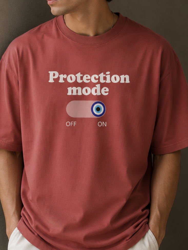 Protection Mode On - Unisex Oversized Classic T-Shirt