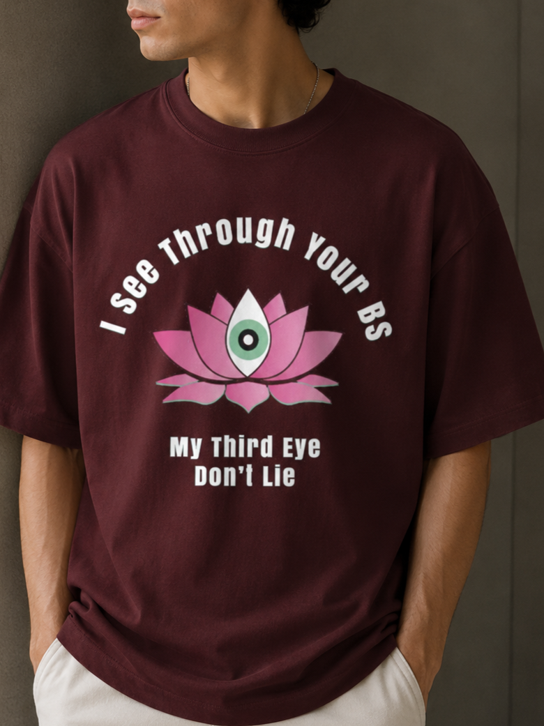 I See Through Your BS - Unisex Terry Oversized Tee