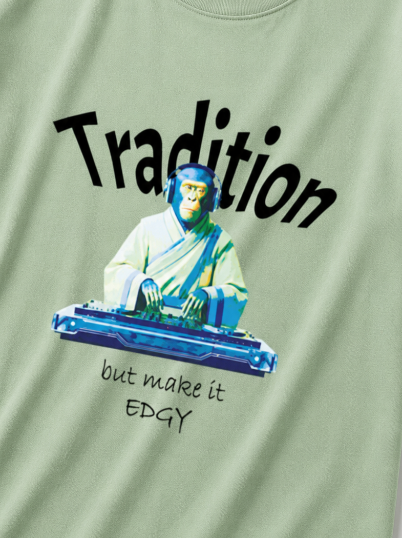 Tradition / The Hierophant Card - Unisex Terry Oversized Tee