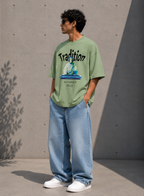 Tradition / The Hierophant Card - Unisex Terry Oversized Tee