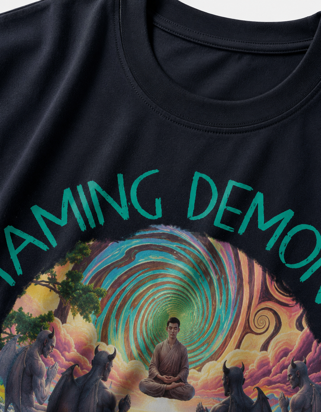 Taming Demons / Strength Card - Unisex Terry Oversized Tee