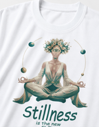 Stillness is the New Flex / World Card - Unisex Terry Oversized Tee