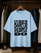 Vibes Don't Lie, People Do / Moon Card - Unisex Terry Oversized Tee