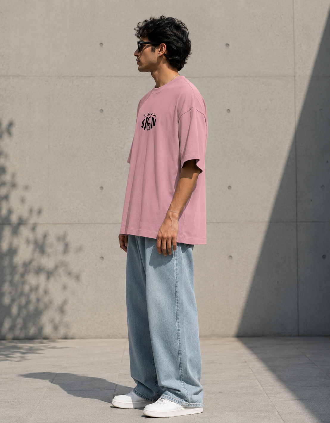 I Saw the Sign / The High Priestess Card - Unisex Terry Oversized Tee