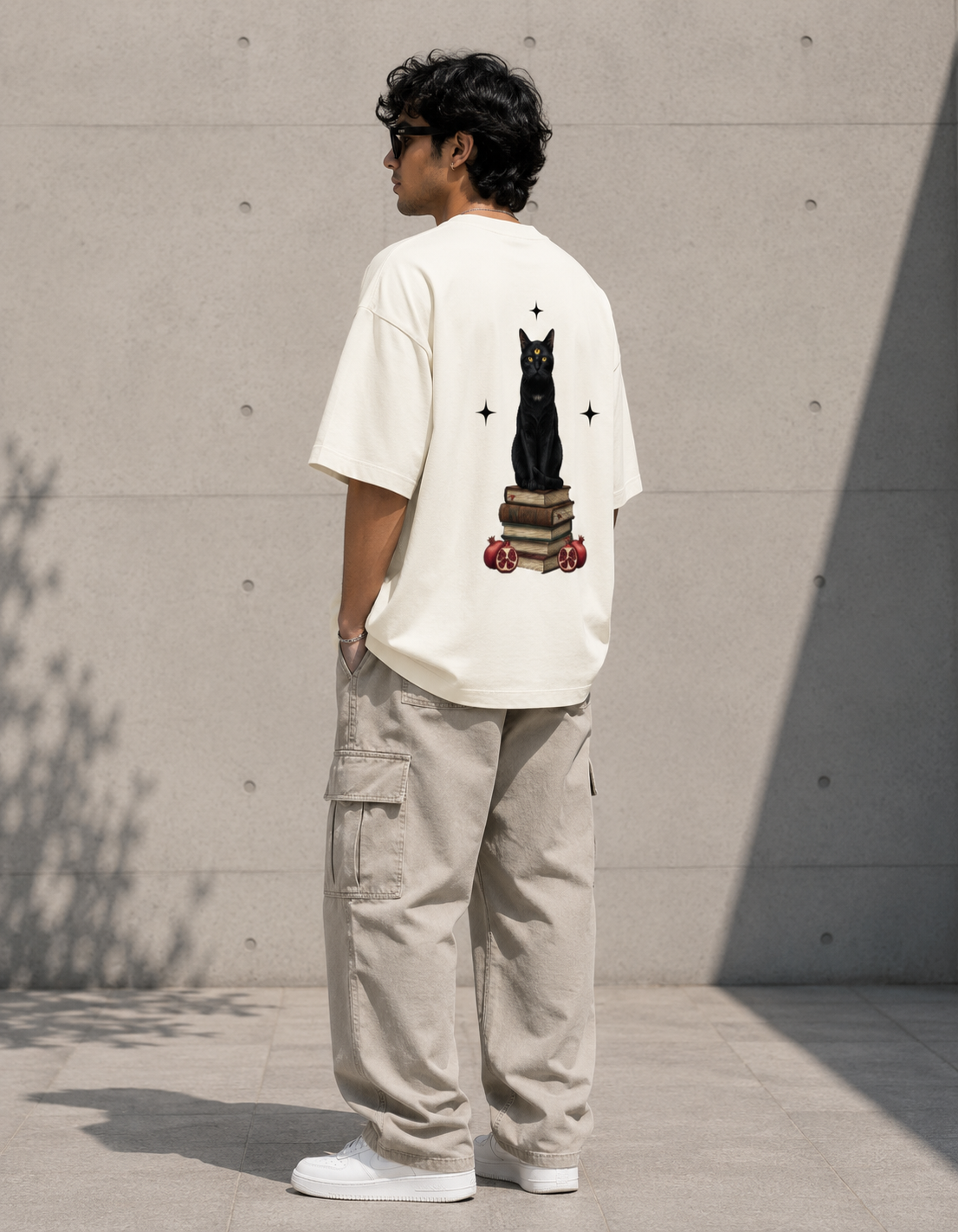 Knows Everything / High Priestess Card - Unisex Terry Oversized Tee