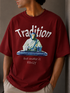 Tradition / The Hierophant Card - Unisex Terry Oversized Tee