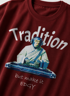 Tradition / The Hierophant Card - Unisex Terry Oversized Tee