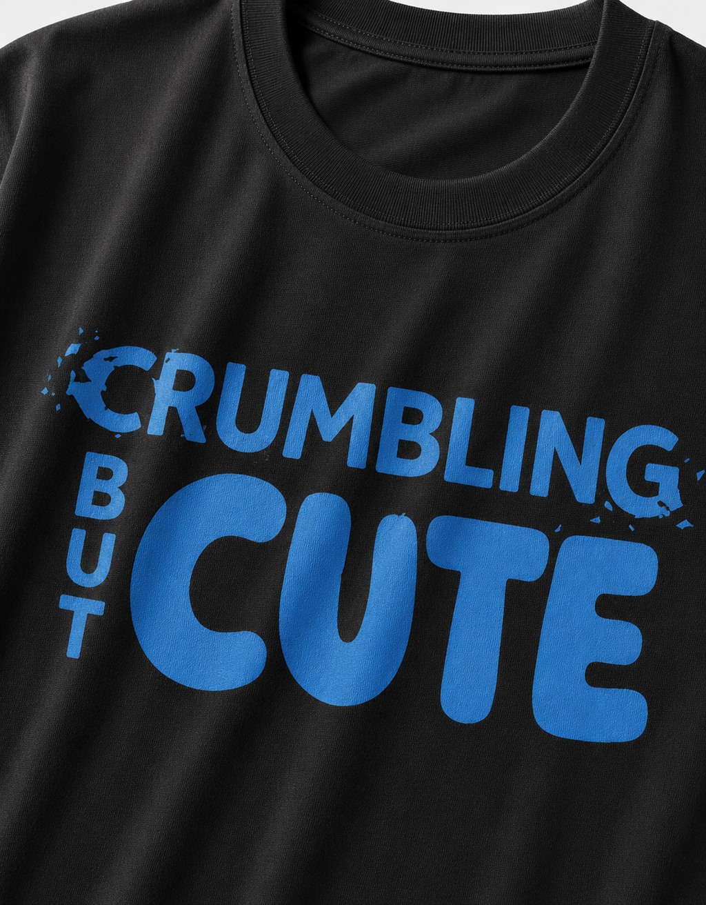 Crumbling but Cute / Tower Card - Unisex Terry Oversized Tee