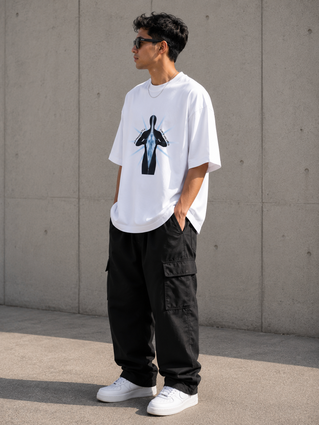 I have Evolved / Judgement Card - Unisex Terry Oversized Tee