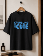 Crumbling but Cute / Tower Card - Unisex Terry Oversized Tee