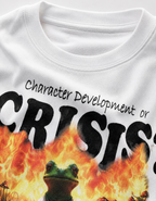 Crisis? / Tower Card - Unisex Terry Oversized Tee