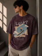 Return to the Universe / The Fool Card - Unisex Acid Washed Oversized Tee