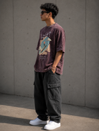 Return to the Universe / The Fool Card - Unisex Acid Washed Oversized Tee