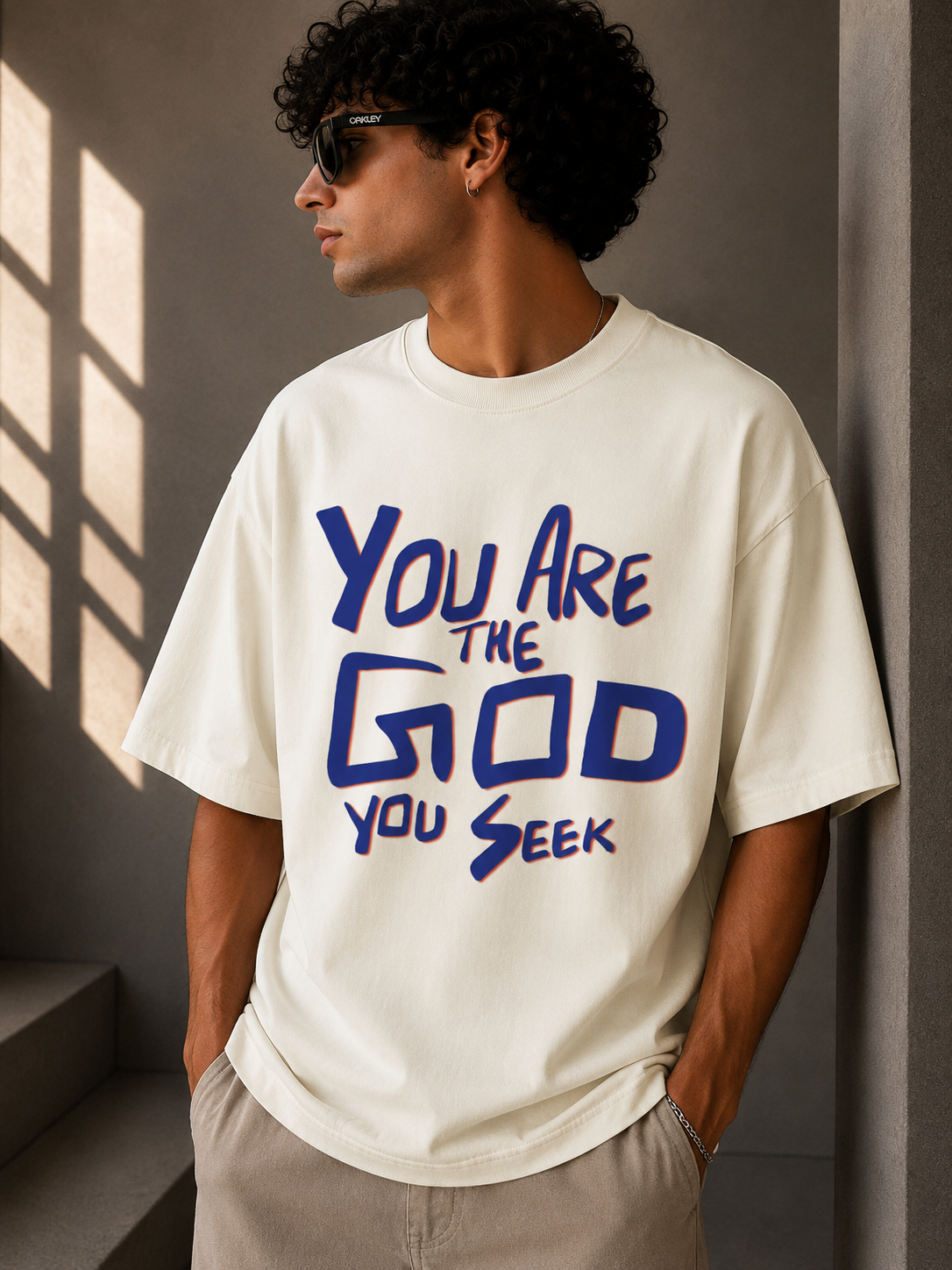You are the God you Seek / The Judgement Card - Unisex Terry Oversized Tee