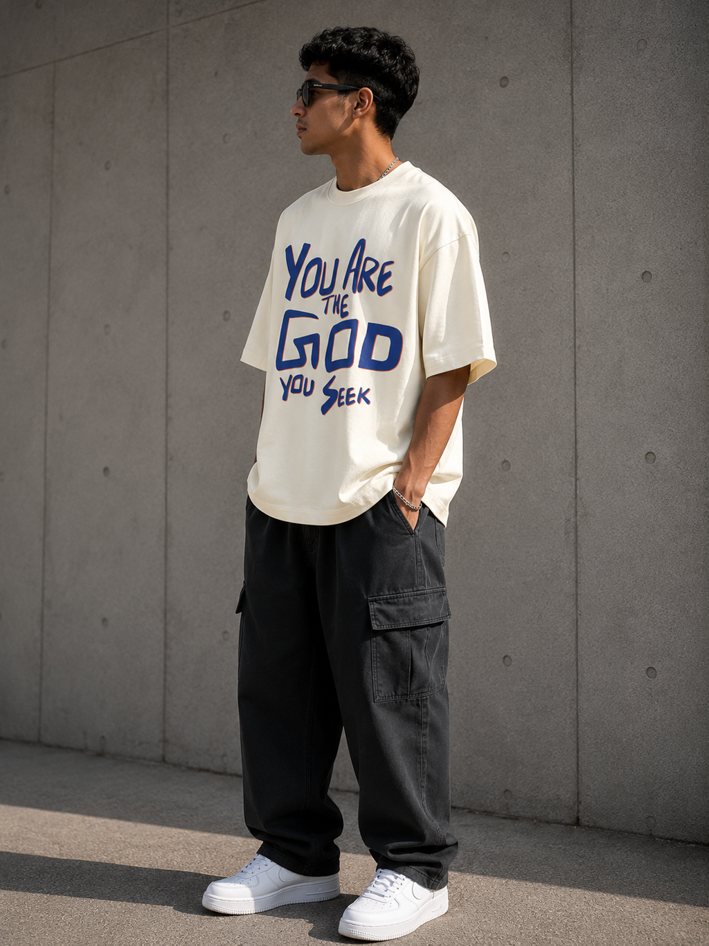 You are the God you Seek / The Judgement Card - Unisex Terry Oversized Tee