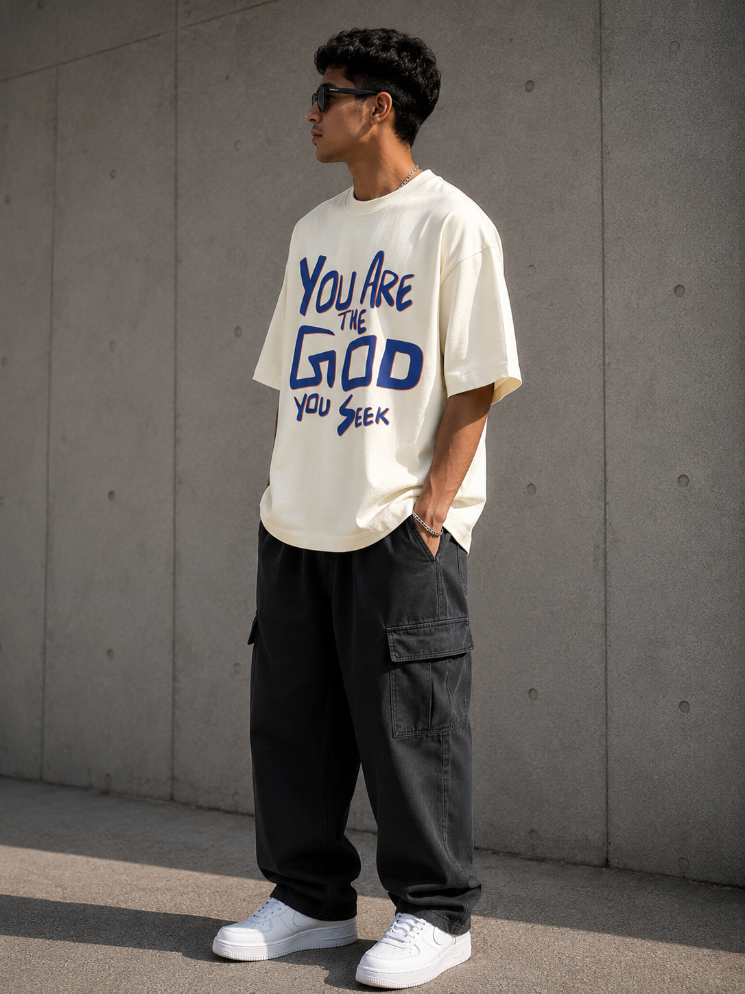 You are the God you Seek / The Judgement Card - Unisex Terry Oversized Tee