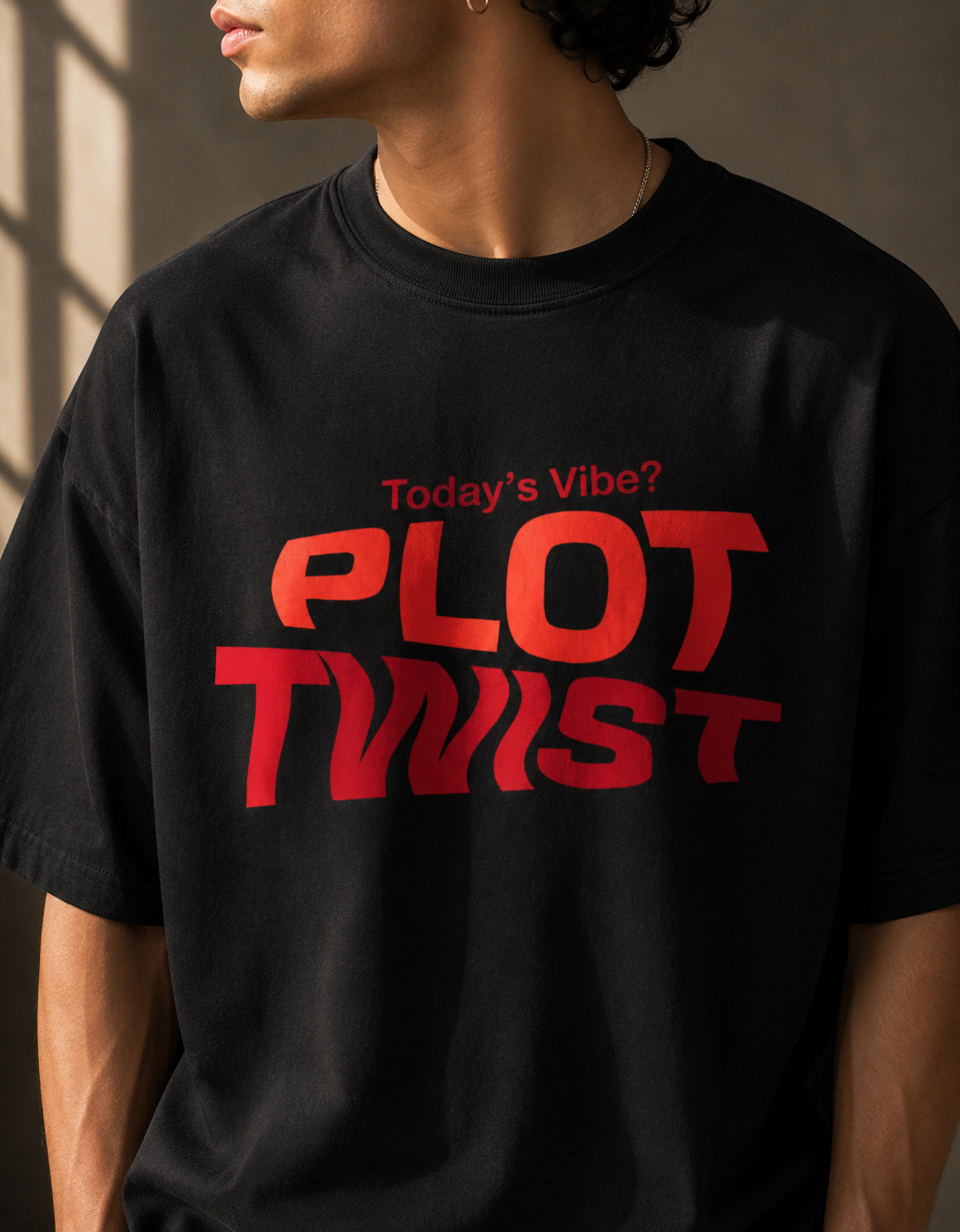 Plot Twist / Star Card - Unisex Terry Oversized Tee