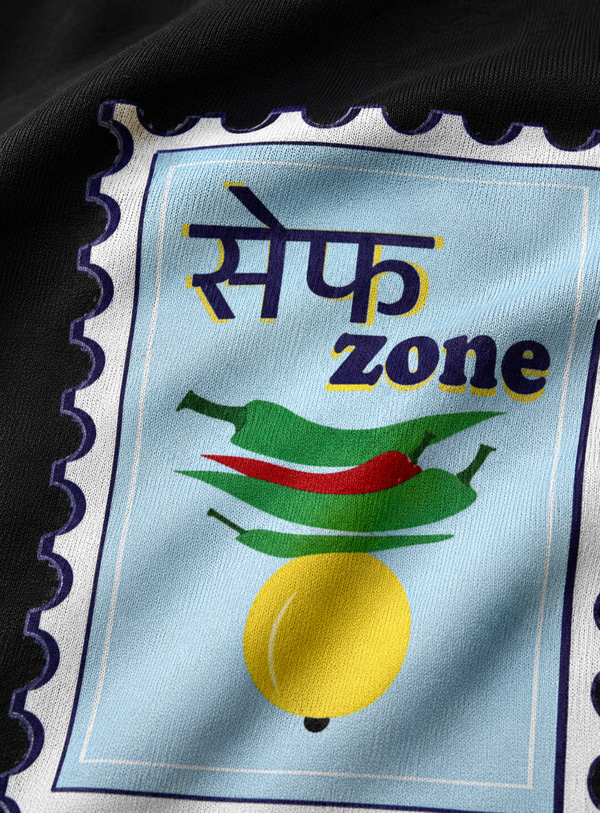 Safe Zone - Back Side - Unisex Terry Oversized Tee