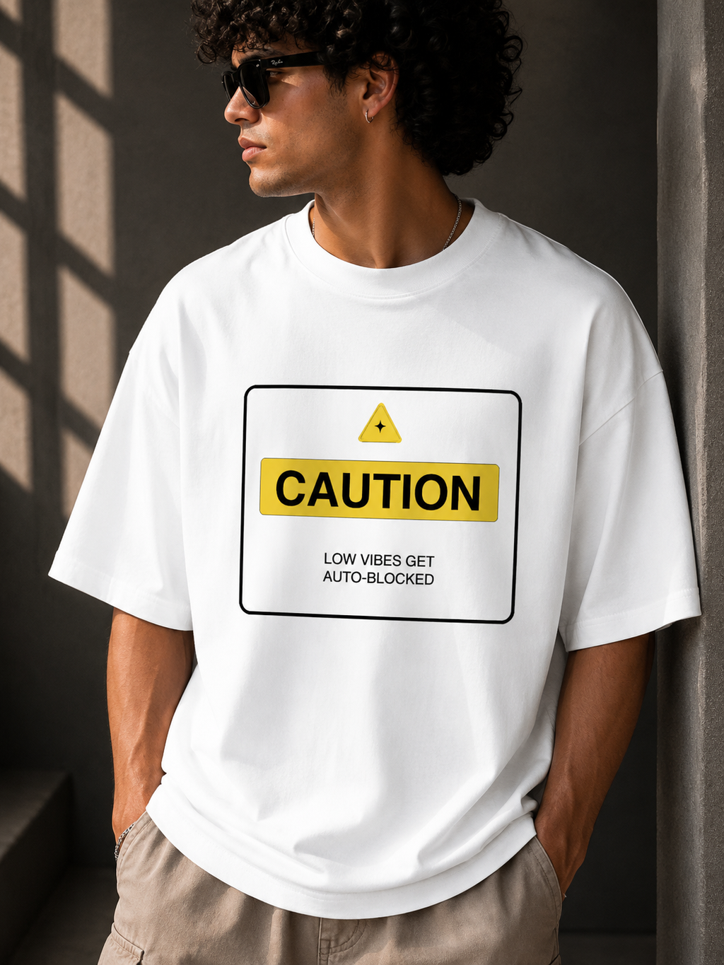 Caution - Unisex Stretch T-shirt