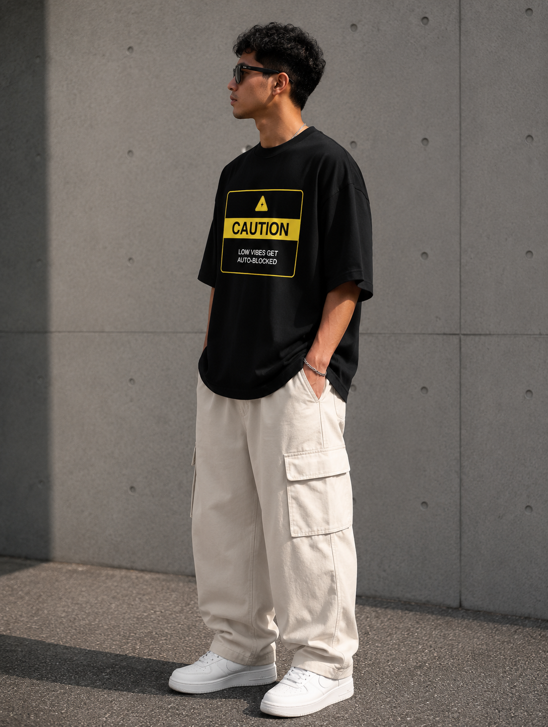 Caution - Unisex Stretch T-shirt