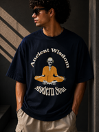 Ancient Wisdom Modern Soul - Unisex Terry Oversized Tee