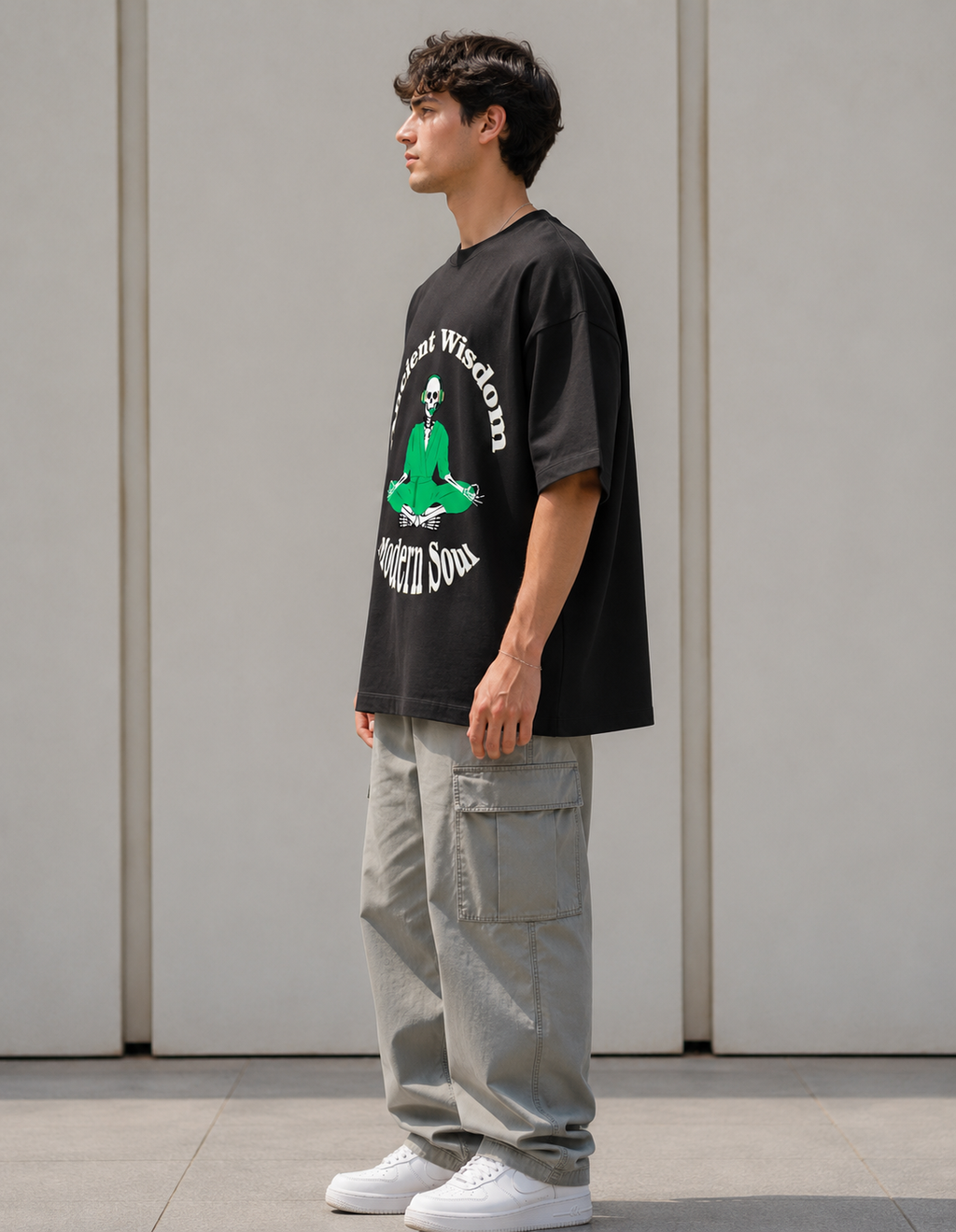 Ancient Wisdom Modern Soul - Unisex Terry Oversized Tee