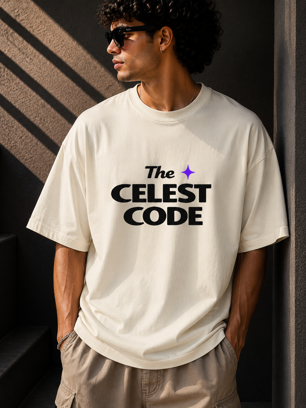 The Celest Code Logo - Unisex Terry Oversized Tee
