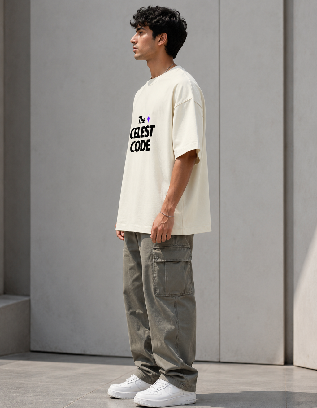 The Celest Code Logo - Unisex Terry Oversized Tee