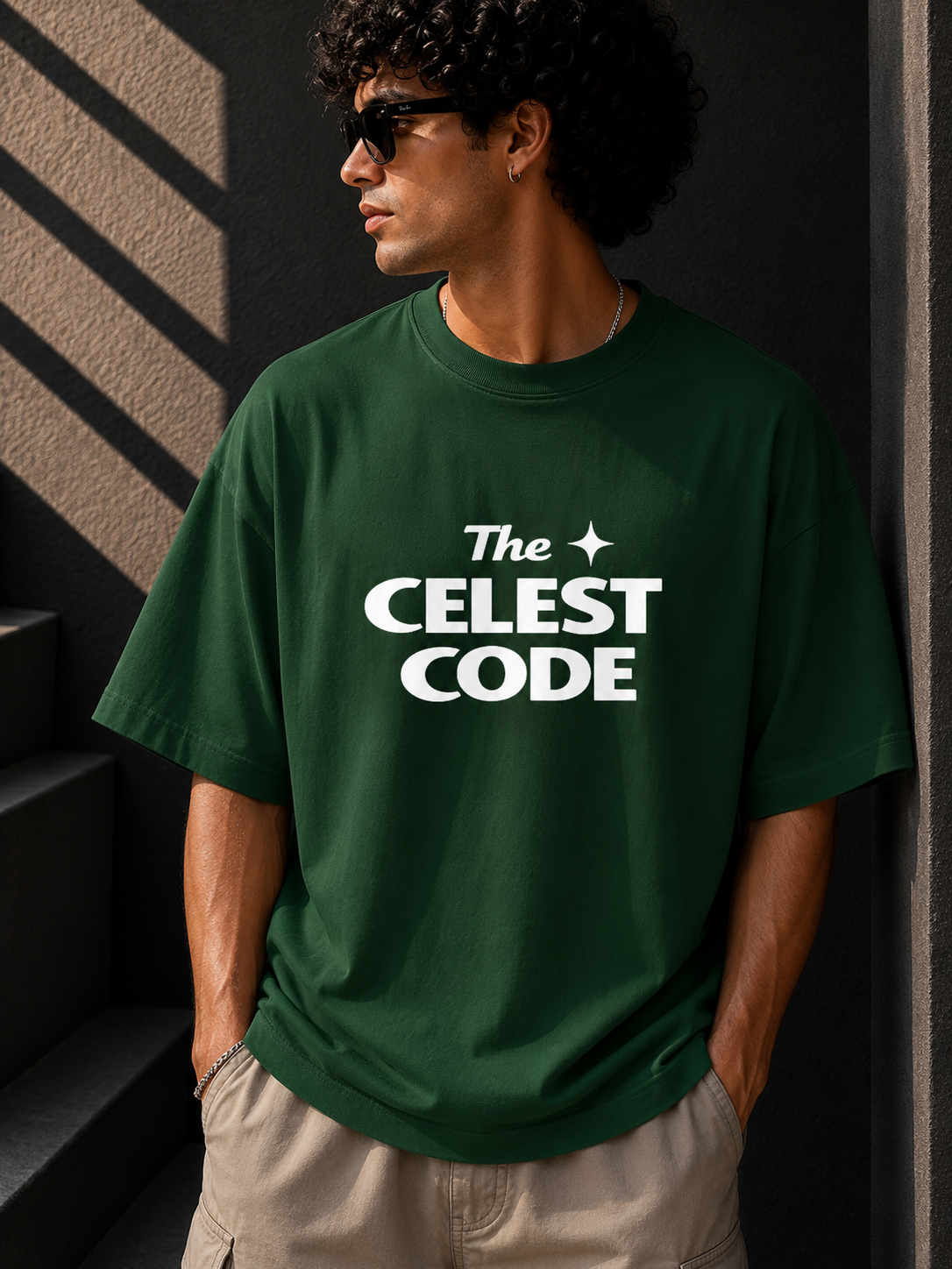 The Celest Code Logo - Unisex Terry Oversized Tee