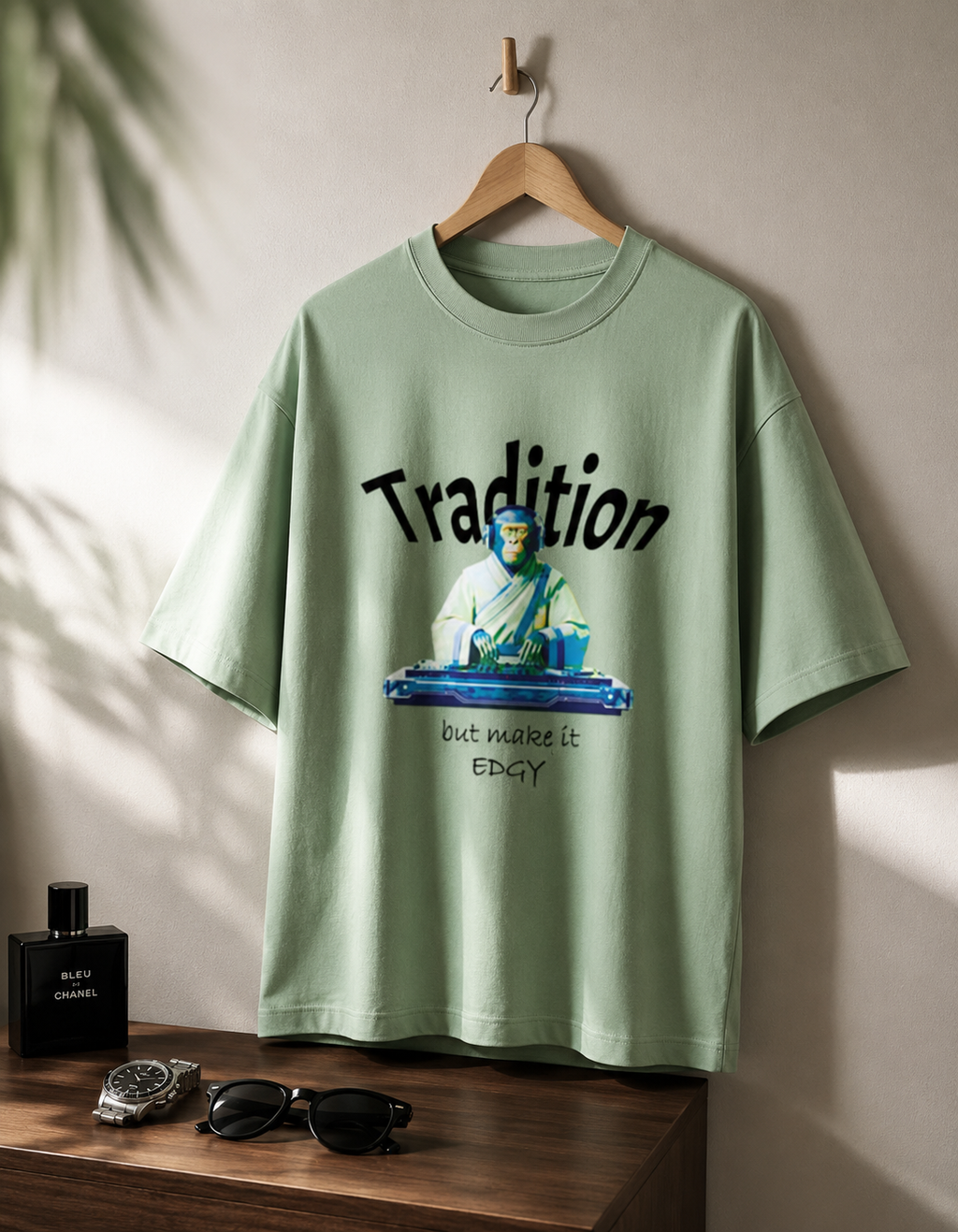 Tradition / The Hierophant Card - Unisex Terry Oversized Tee