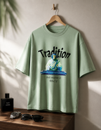 Tradition / The Hierophant Card - Unisex Terry Oversized Tee