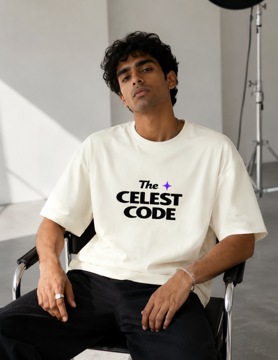 The Celest Code Logo - Unisex Terry Oversized Tee