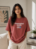 Protection Mode On - Unisex Oversized Classic T-Shirt