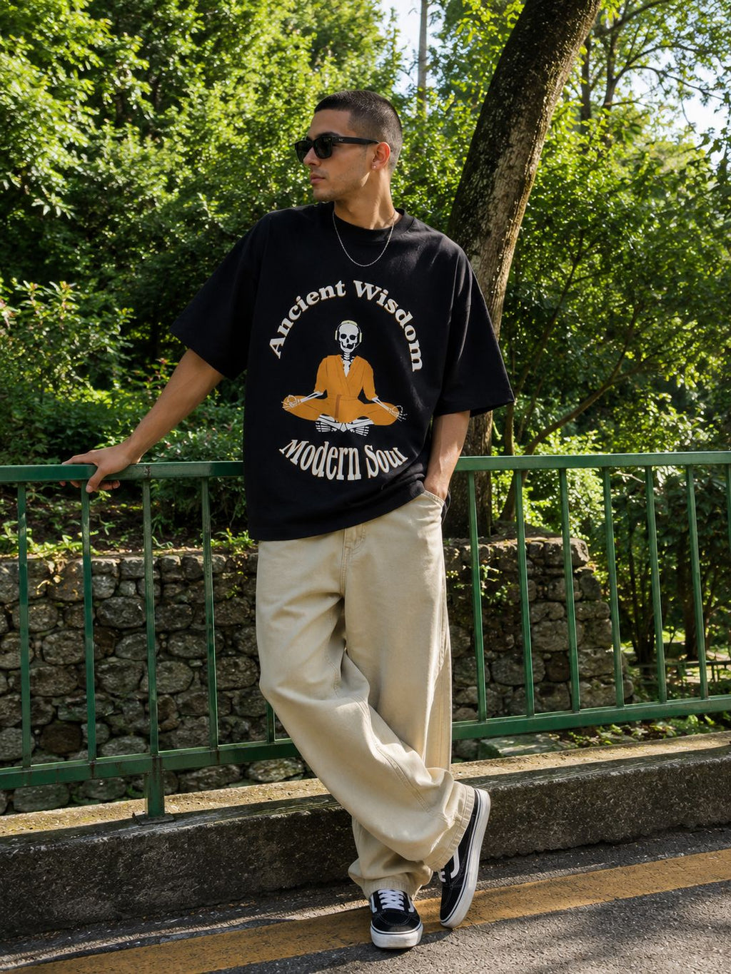 Ancient Wisdom Modern Soul - Unisex Terry Oversized Tee