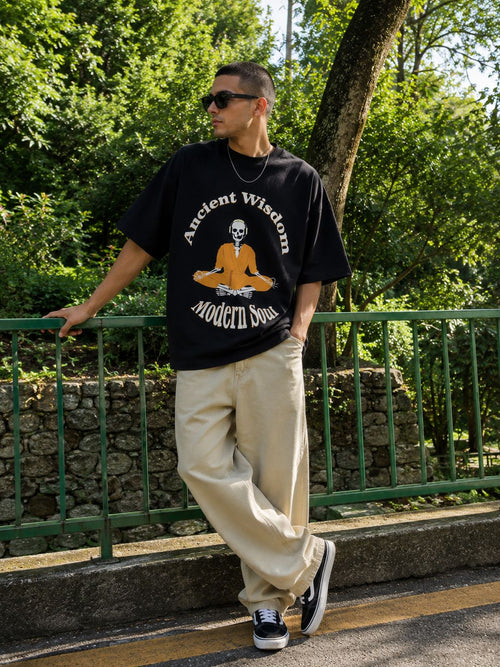 Ancient Wisdom Modern Soul - Unisex Terry Oversized Tee